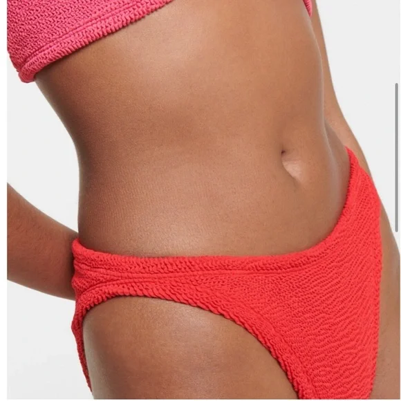 New Hunza g Juno twisted bikini set in hot pink/red one size - Picture 6 of 12